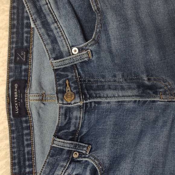 Lucky Brand Women's 12/31 Blue Denim Straight Leg Jeans - Picture 5 of 9